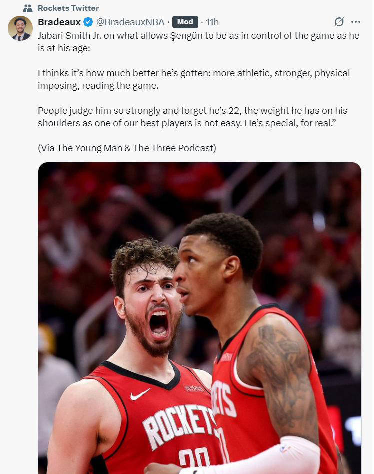 小贾：赞叹火箭队出色球员 KD是儿时偶像 阿门运动才华无匹